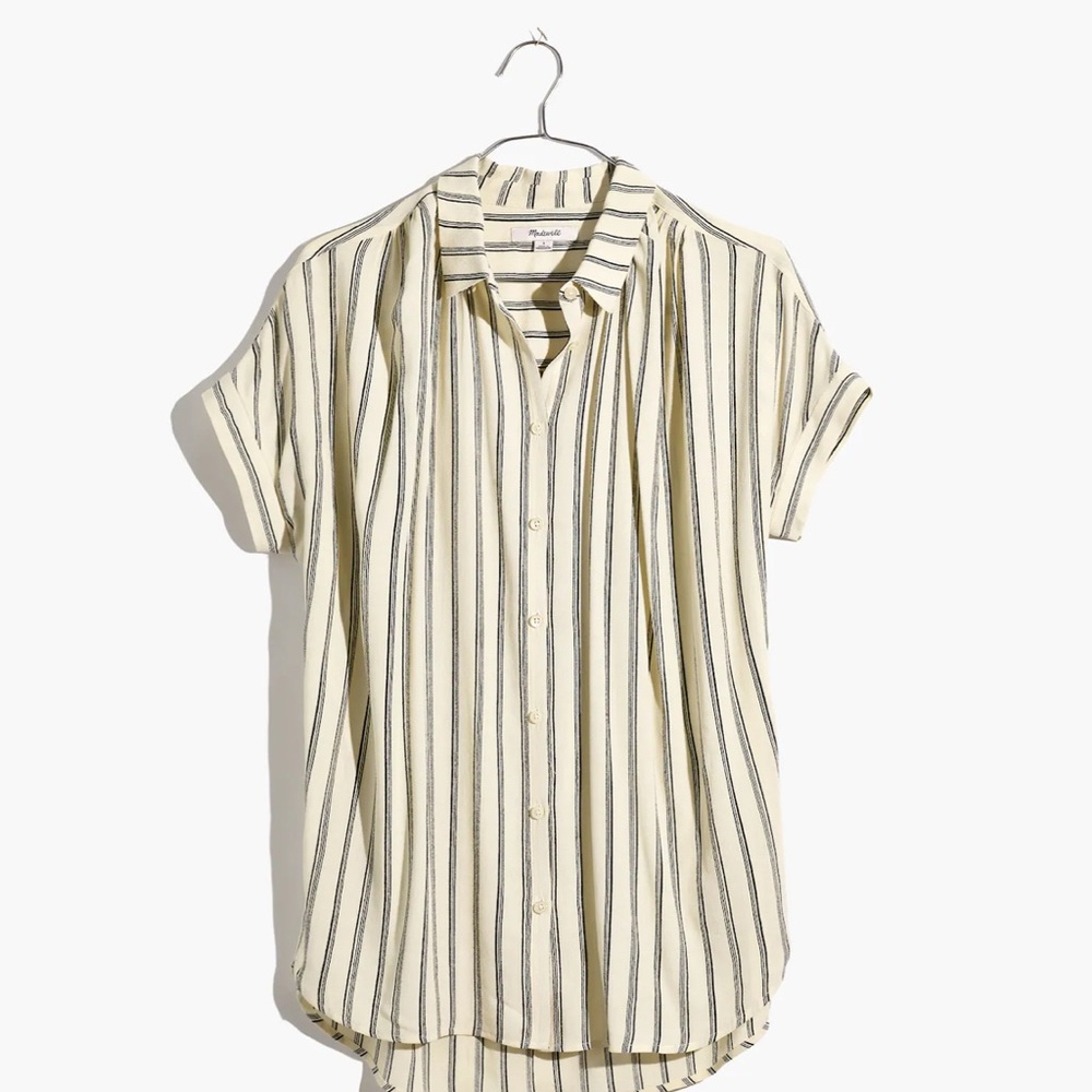 NWT Madewell Central Drapey Shirt in Stripe